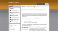 Desktop Screenshot of mastersinenglish.org